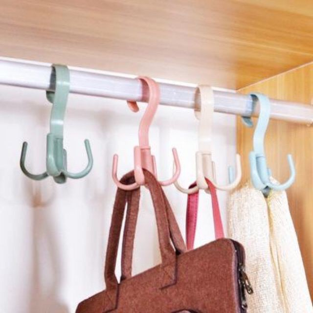 Móc Kẹp Treo Mũ, Móc Treo Quần Áo Trẻ Em Xoay 360 Độ, Móc Kẹp Tất, Mũ Phụ Kiện, 2 Màu Bằng Nhựa Siêu Bền