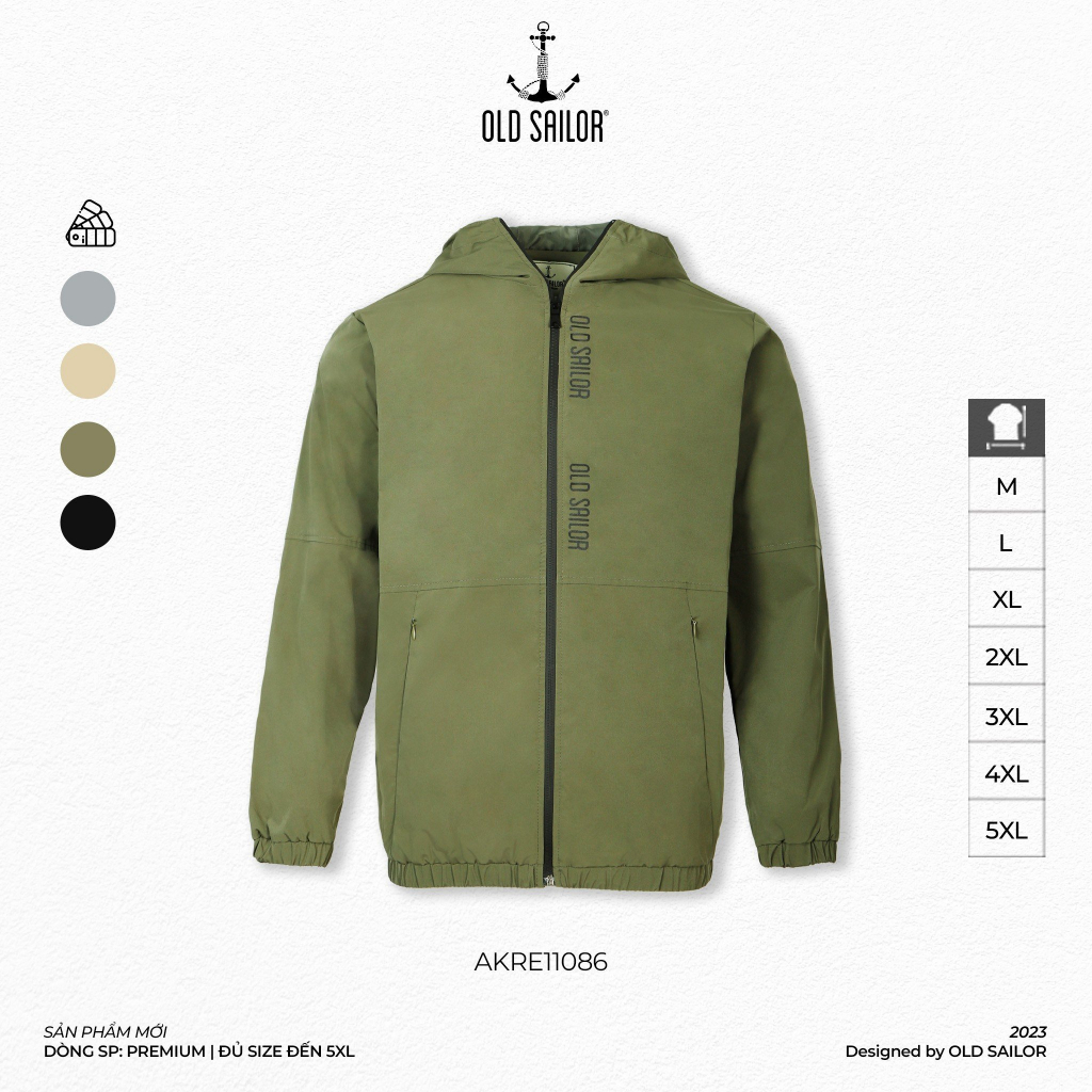 Áo khoác dù nam Old Sailor - O.S.L PREMIUM WIND BREAKER JACKET - Big size upto 5XL