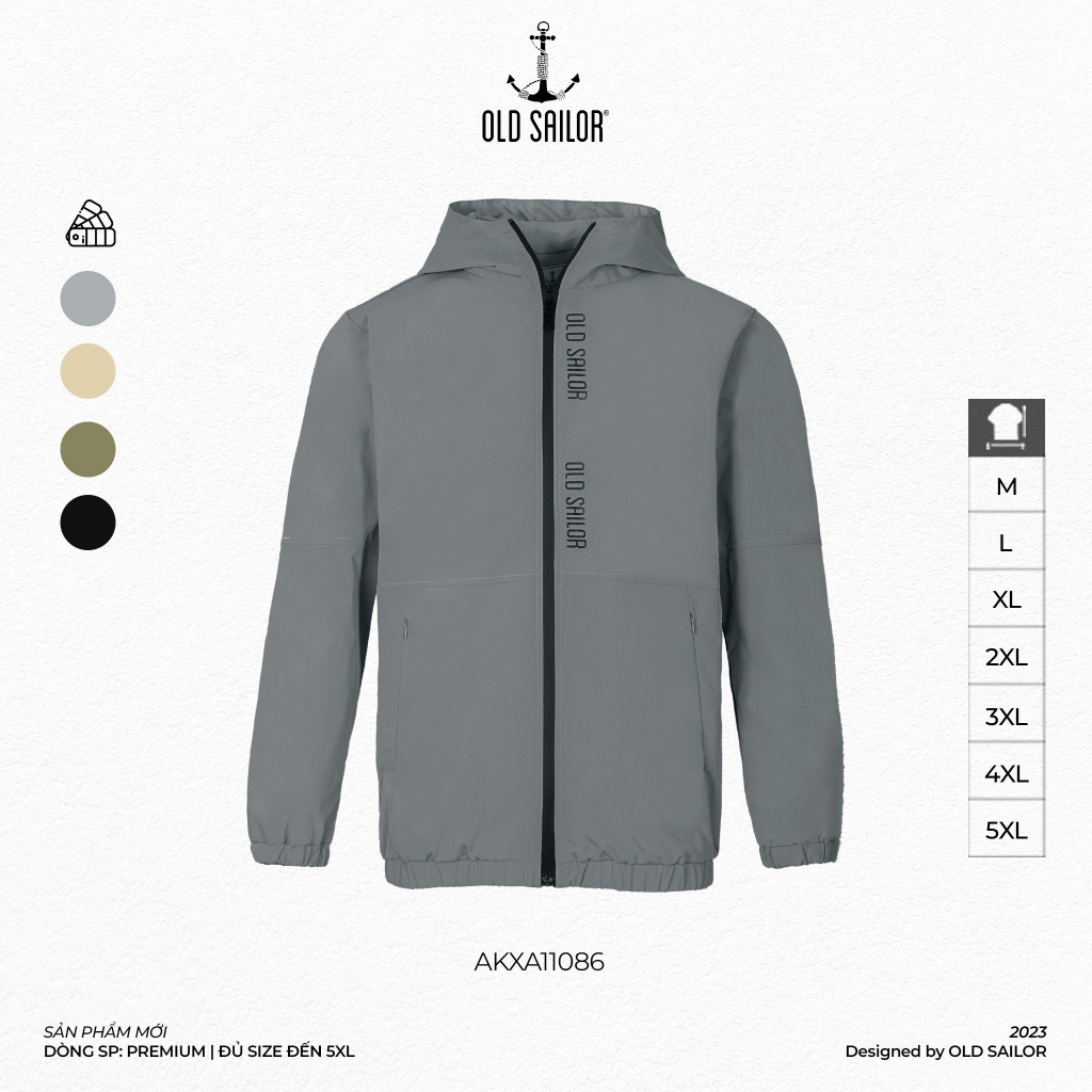 Áo khoác dù nam Old Sailor - O.S.L PREMIUM WIND BREAKER JACKET - Big size upto 5XL