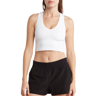 Áo croptop 9ODegree thun gân cổ tim