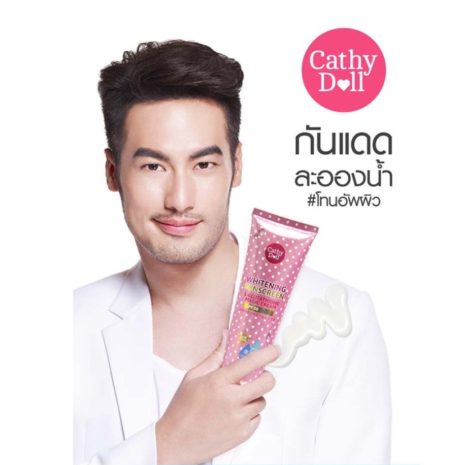 Kem Chống Nắng Nâng Tone, Trắng Da Cathy Doll L-glutathione Magic Cream SPF50 PA+++ 138gr