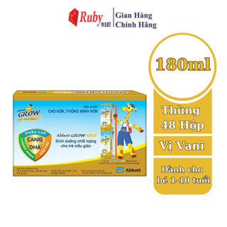 Thùng 48 Hộp Sữa Bột Pha Sẵn Abbott Grow Gold Vani 180ml (Giá Bán Trừ Khuyến Mãi)