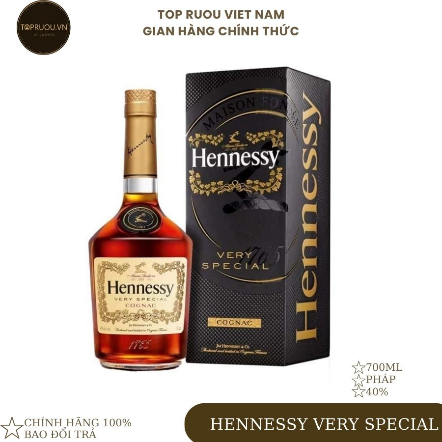 Rượu Cognac TOP RƯỢU - Hennessy Very Special 700ml - hàng thật - giao nhanh
