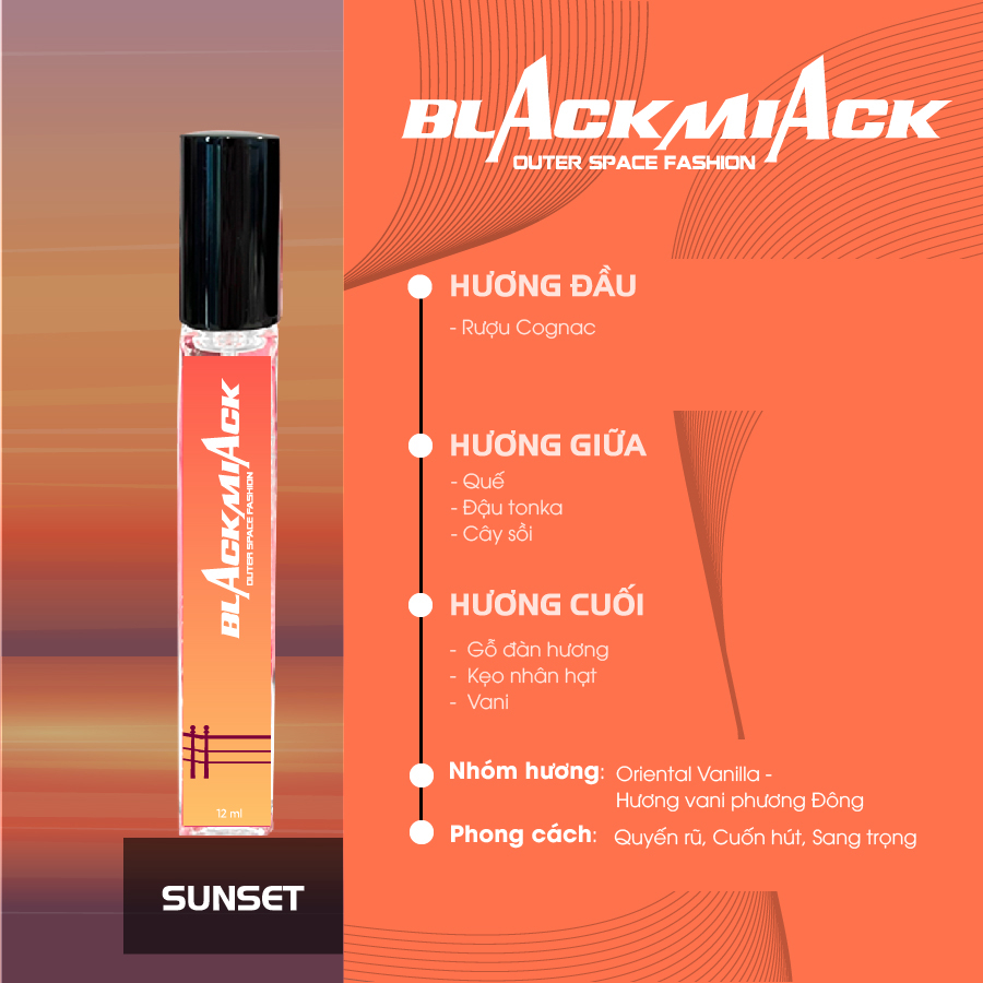 Nước hoa SunMoon 12ml BLACK MIACK New Version 2023