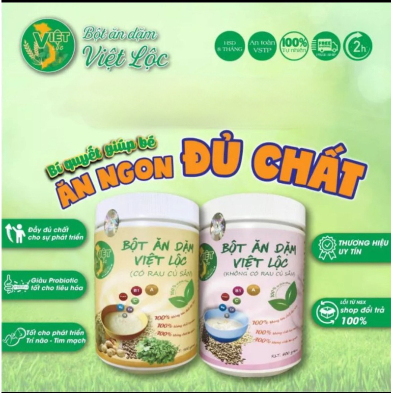 Bột Ăn Dặm Việt Lộc 🌸 free ship 🌸 sản phẩm chính hãng, date mới