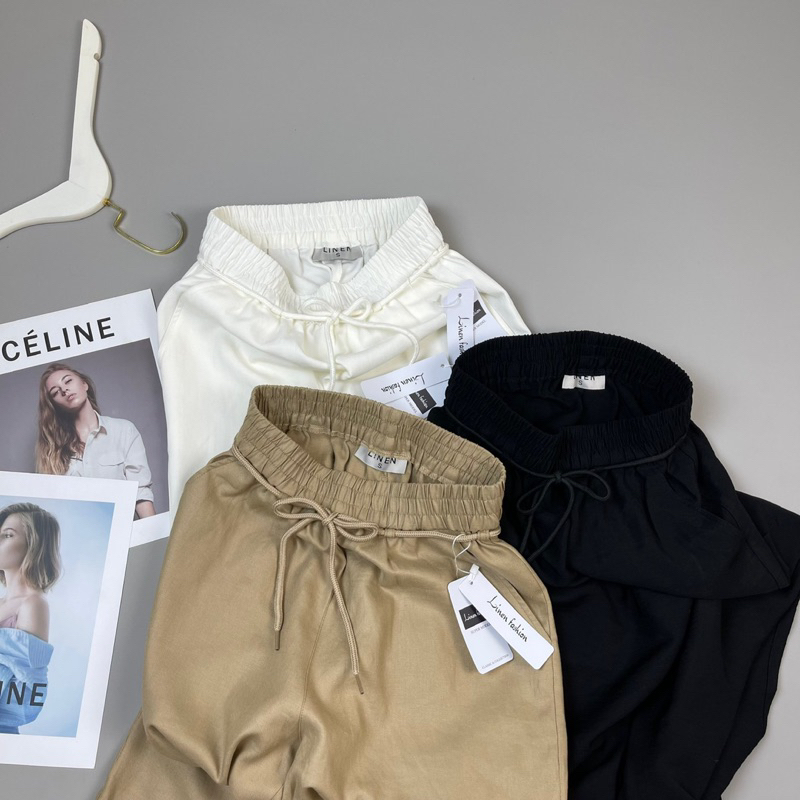 Quần linen lưng thun Shojo có dây
