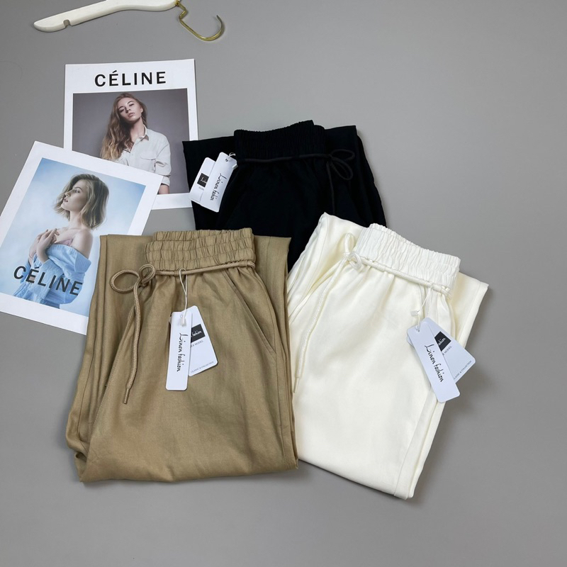 Quần linen lưng thun Shojo có dây