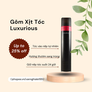 Gôm xịt giữ nếp tóc Luxurious, hàng loại 1, mùi thơm, giữ nếp tốt 420ml