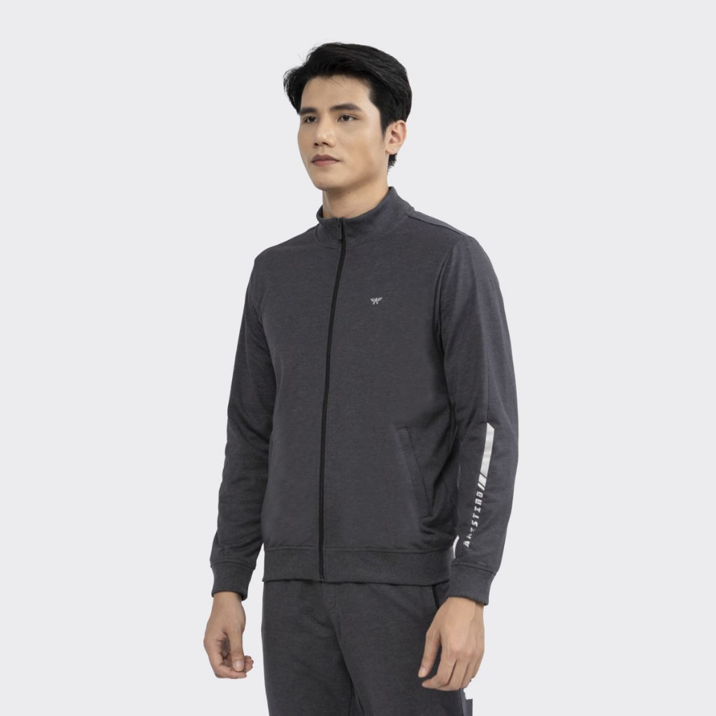 Bộ đồ  thu đông nam  kéo khóa Aristino cotton  mềm co giãn nhẹ  bo gấu ALH006W2-