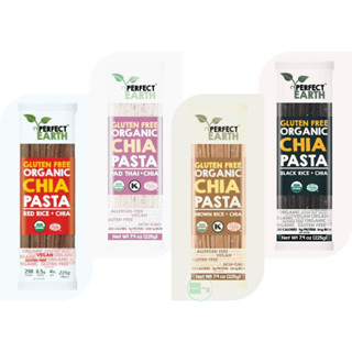 Bún gạo lứt nâu - đỏ - đen và hạt chia hữu cơ 225gr (Perfect Earth Organic)