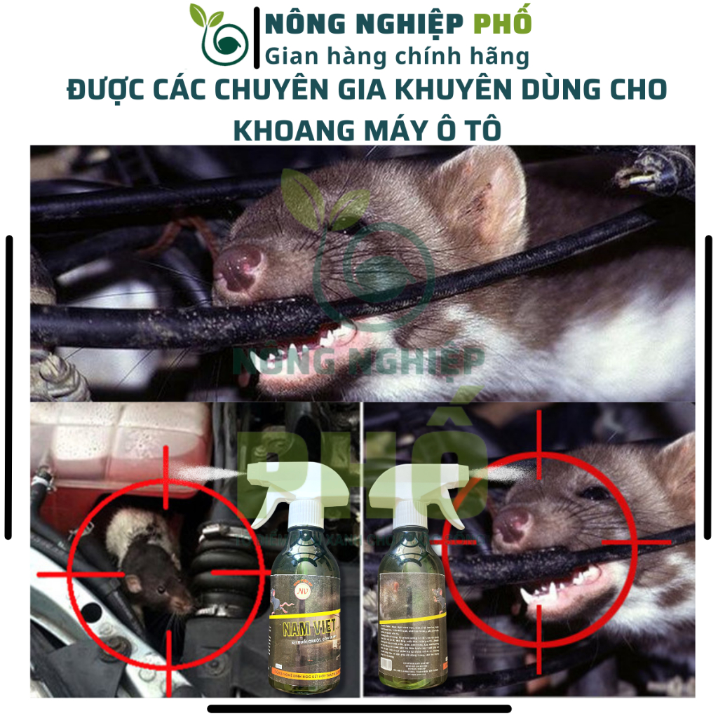 Xịt đuổi chuột Multiagro Nam Việt -Thuốc xịt Không Mùi, An Toàn - Xua đuổi chuột, gián, côn trùng , chỉ sau 1 lần xịt