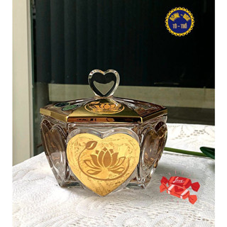 Thố pha lê Tiệp khắc mạ vàng