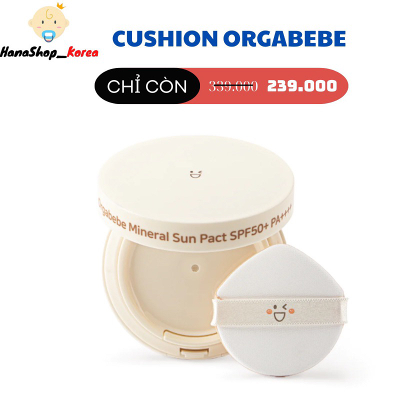 Kem chống nắng dạng cushion Orgabebe Hàn Quốc