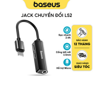  Jack Chuyển đổi 3 in 1 Vừa Sạc Vừa Nghe Baseus L52 - Có hỗ trợ Micro... 
