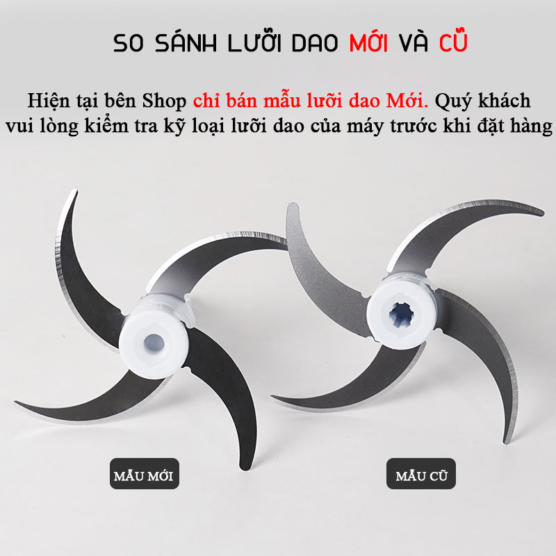 Phụ kiện lưỡi dao máy xay thịt Bear 2L, lưỡi dao máy xay Bear QSJ-B02Q1, Phụ kiện máy xay Bear B02Q1