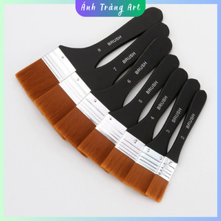 Panh xô cán gỗ, cọ bản vuông, cọ dẹt tô mảng lớn Brush