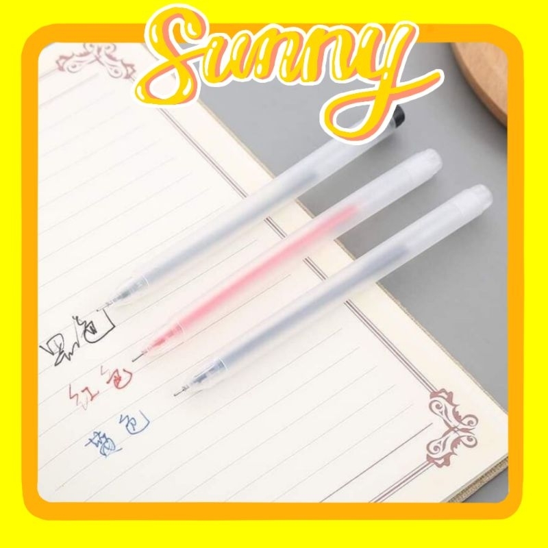 Bút mực gel ngòi kim 0.5mm 3 màu - Hello Sunny