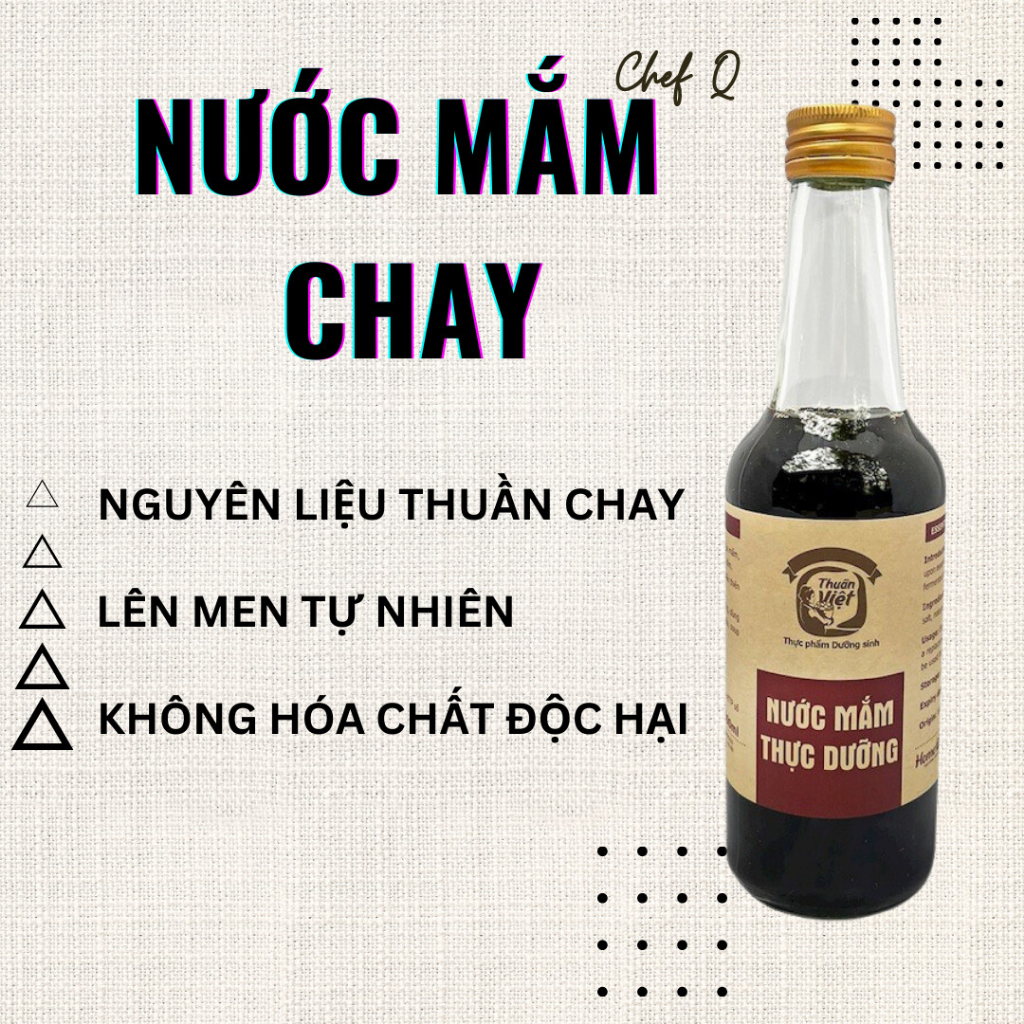NƯỚC MẮM CHAY THỰC DƯỠNG 300 ML - THỰC PHẨM DƯỠNG SINH THUẦN VIỆT