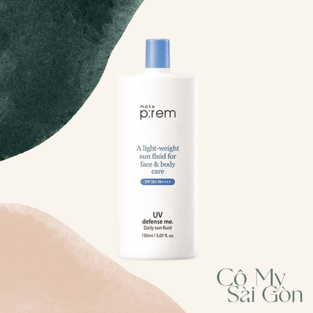 Kem chống nắng Make Prem UV Defense Me Daily Sun Fluid 150ml phù hợp dùng cho cả mặt và body