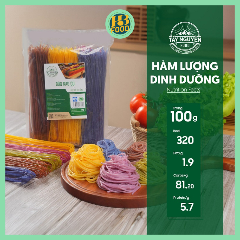 Bún gạo rau củ Tây Nguyên Food healthy eat clean 1kg