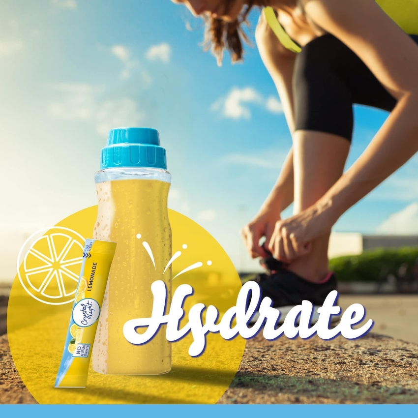 Crystal Light 10 gói Bột Pha Nước Trái Cây không đường Crystal Light Gói Nhỏ Bổ Sung Vitamin Vị Trái Cây