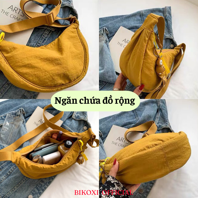 Túi Xách Nữ Đeo Chéo Bikoxi Mẫu Trơn Đơn Giản Cá Tính
