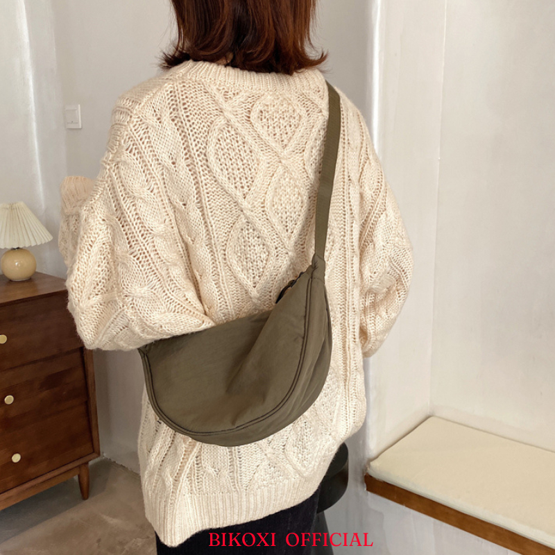 Túi Xách Nữ Đeo Chéo Bikoxi Mẫu Trơn Đơn Giản Cá Tính