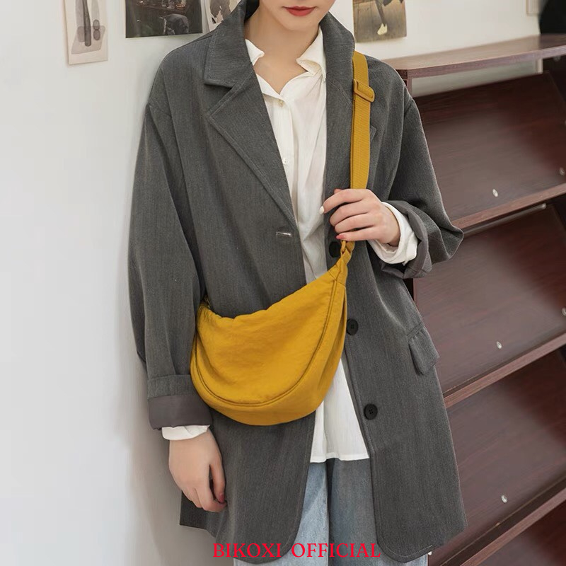 Túi Xách Nữ Đeo Chéo Bikoxi Mẫu Trơn Đơn Giản Cá Tính