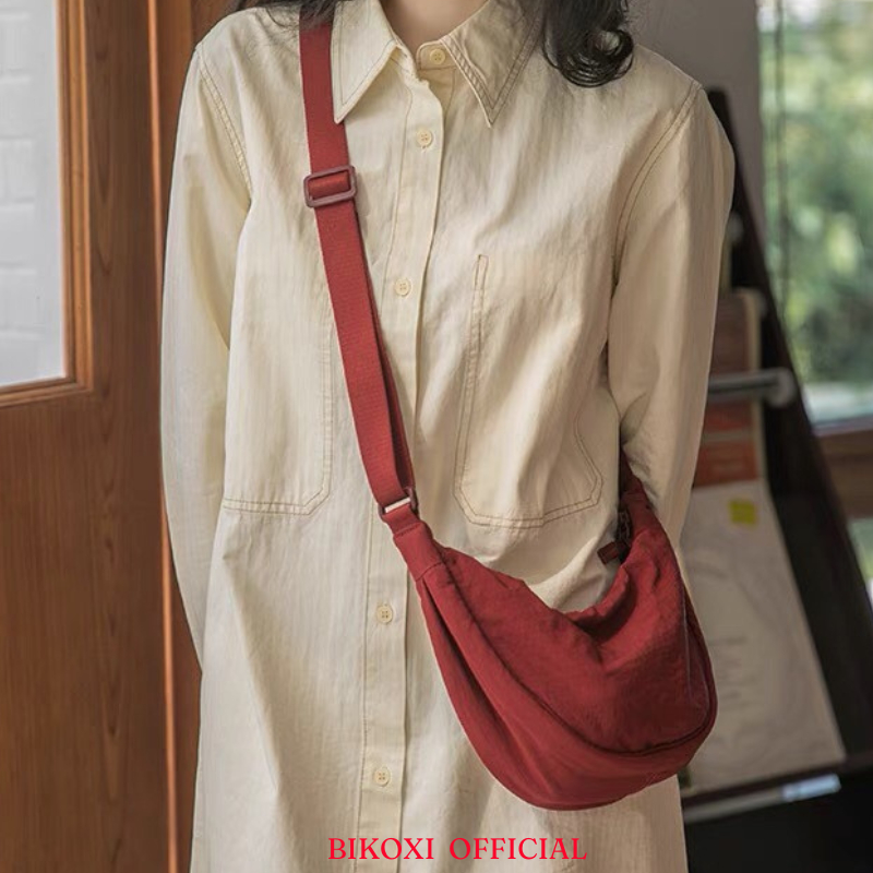 Túi Xách Nữ Đeo Chéo Bikoxi Mẫu Trơn Đơn Giản Cá Tính