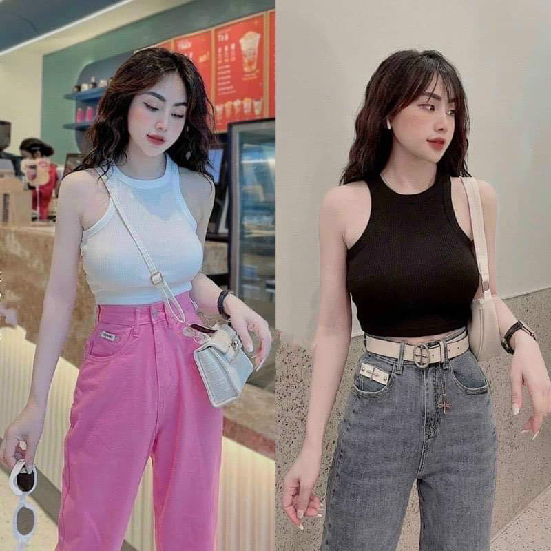 ÁO KIỂU CROPTOP BA LỖ SÁT NÁCH THUN GÂN XINH ĐẸP BTY | BigBuy360 - bigbuy360.vn