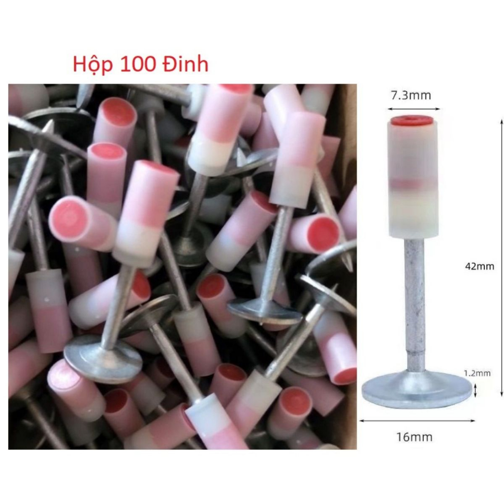 Máy Bắn Đinh Bề Mặt Bê Tông, Kim loại, Máy Bắn Đinh Hạt Nổ Mẫu mới 2023 Bắn Đinh Bê Tông ( Tặng Kèm 50 Đinh , Bảo Hà