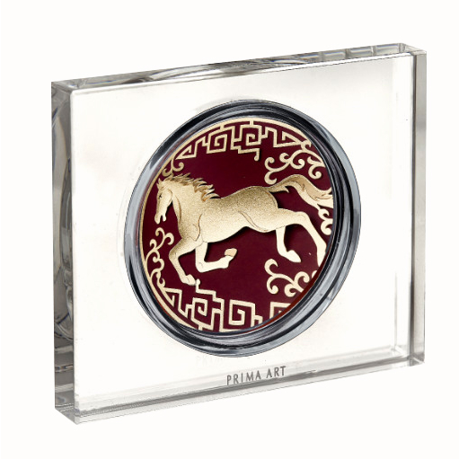 Quà Tặng Vàng 24K PRIMA ART - Ngựa Thành Công - Size 10x12cm - DGS-0029-02