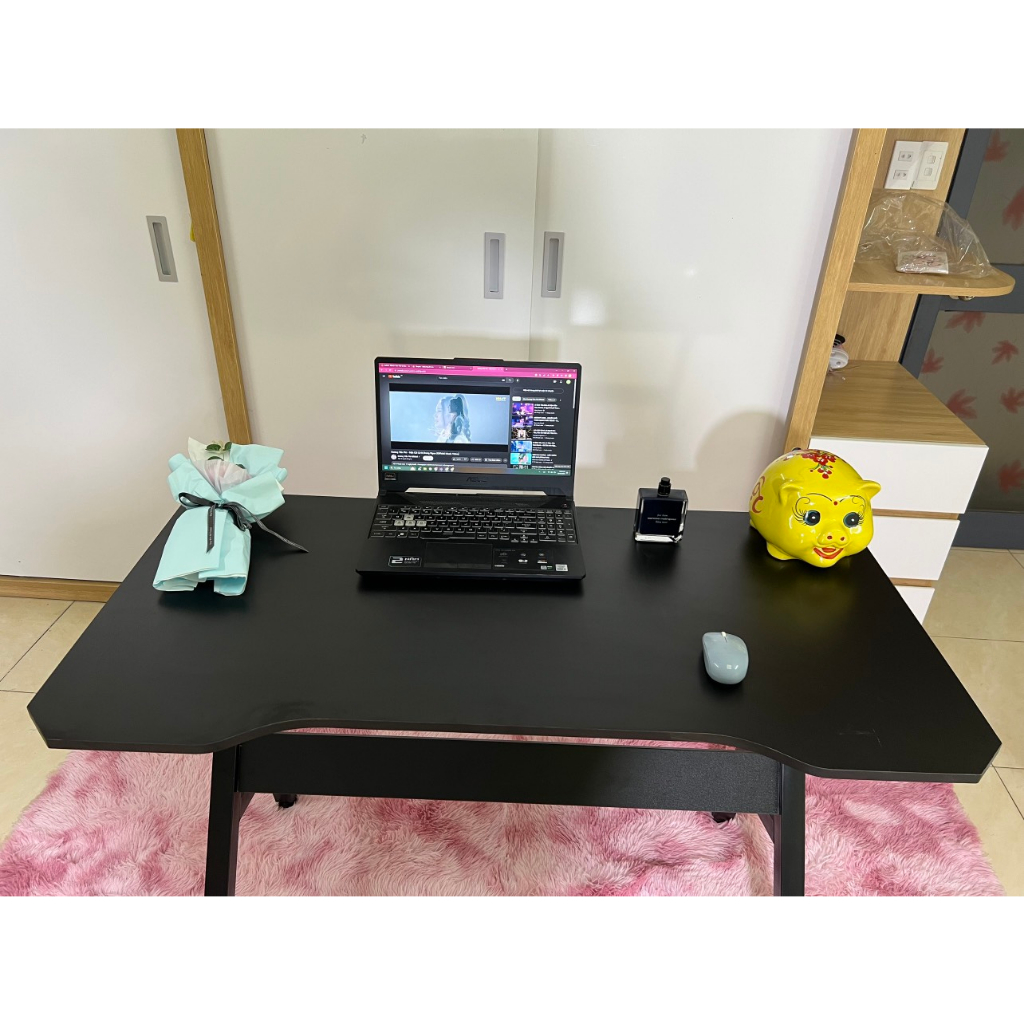 Bàn  Gaming mặt gỗ thiết kế cá tính decor phòng game, Bàn Y,K Chân Sắt Chắc Chắn bền Bỉ DQ HOME