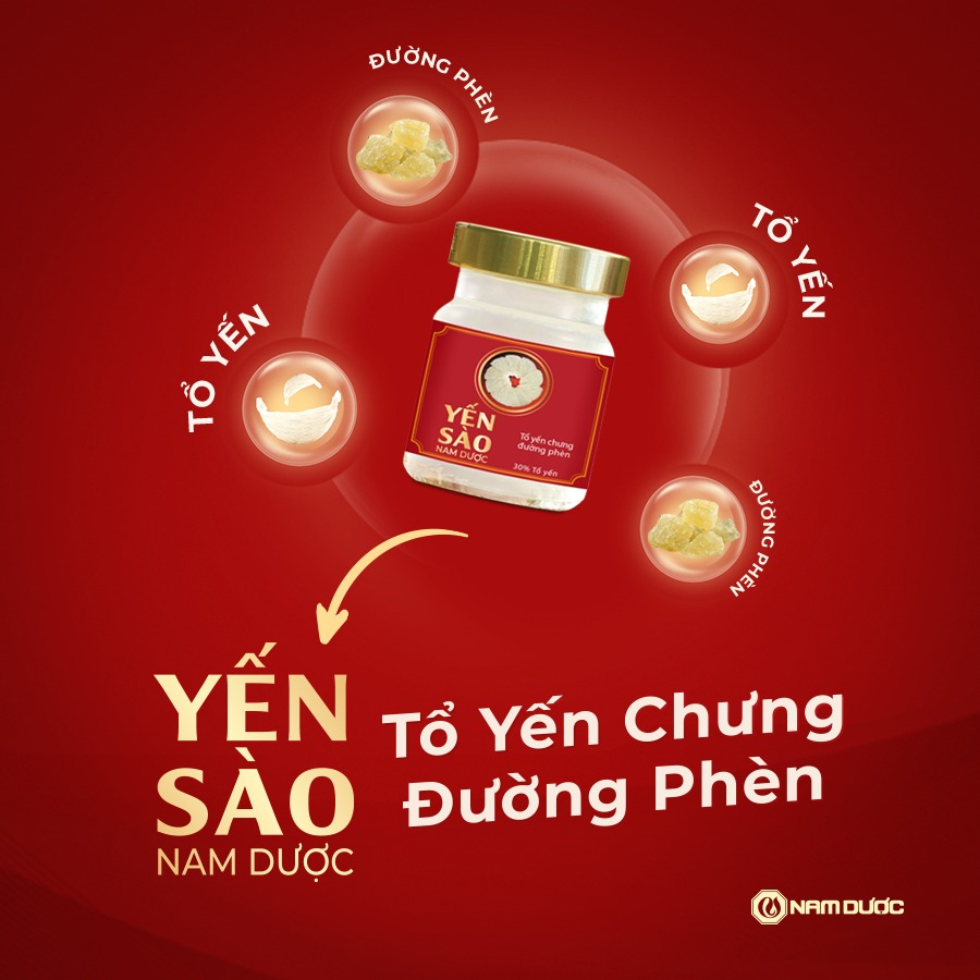 [COMBO 20 hũ] Yến sào Nam Dược 70ml tổ yến chưng đường phèn bồi bổ sức khỏe, tăng sức đề kháng, giảm mệt mỏi