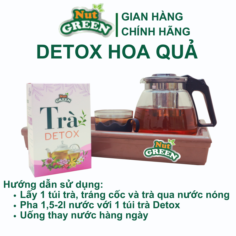 Trà Detox Hoa Quả Hỗ trợ giảm cân Nutgreen giúp dáng thon đẹp da, sản phẩm từng người Mường cổ xưa