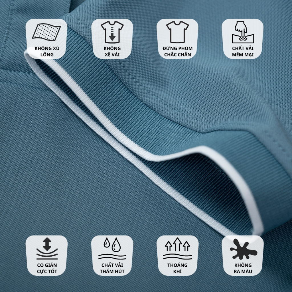 Áo Polo UNIPION chất vải dày dặn thấm hút mồ hôi tặng kèm hộp quà sang trọng