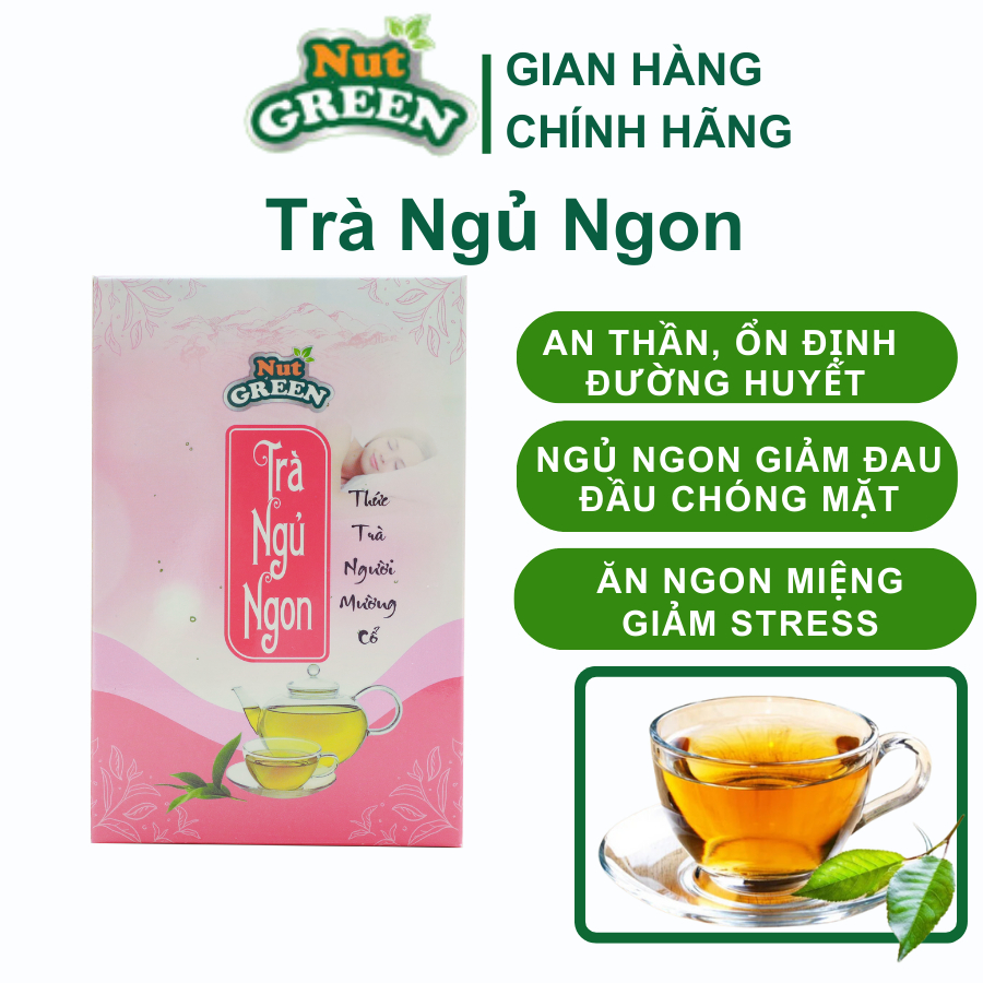 Trà Thảo Dược Ngủ Ngon Nutgreen hỗ trợ An thần, giảm Stress, căng thẳng mệt mỏi Thức trà của người Mường cổ ( Mế Mường)