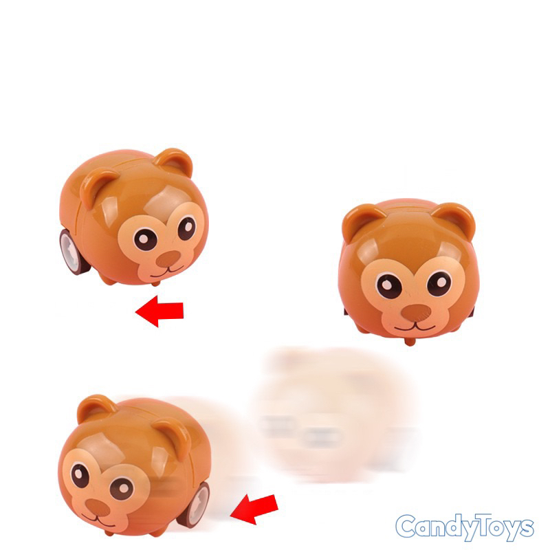 Đồ chơi Xe Hoạt hình, Xe hình thú mini Chạy trớn, Sticker, Lật đật