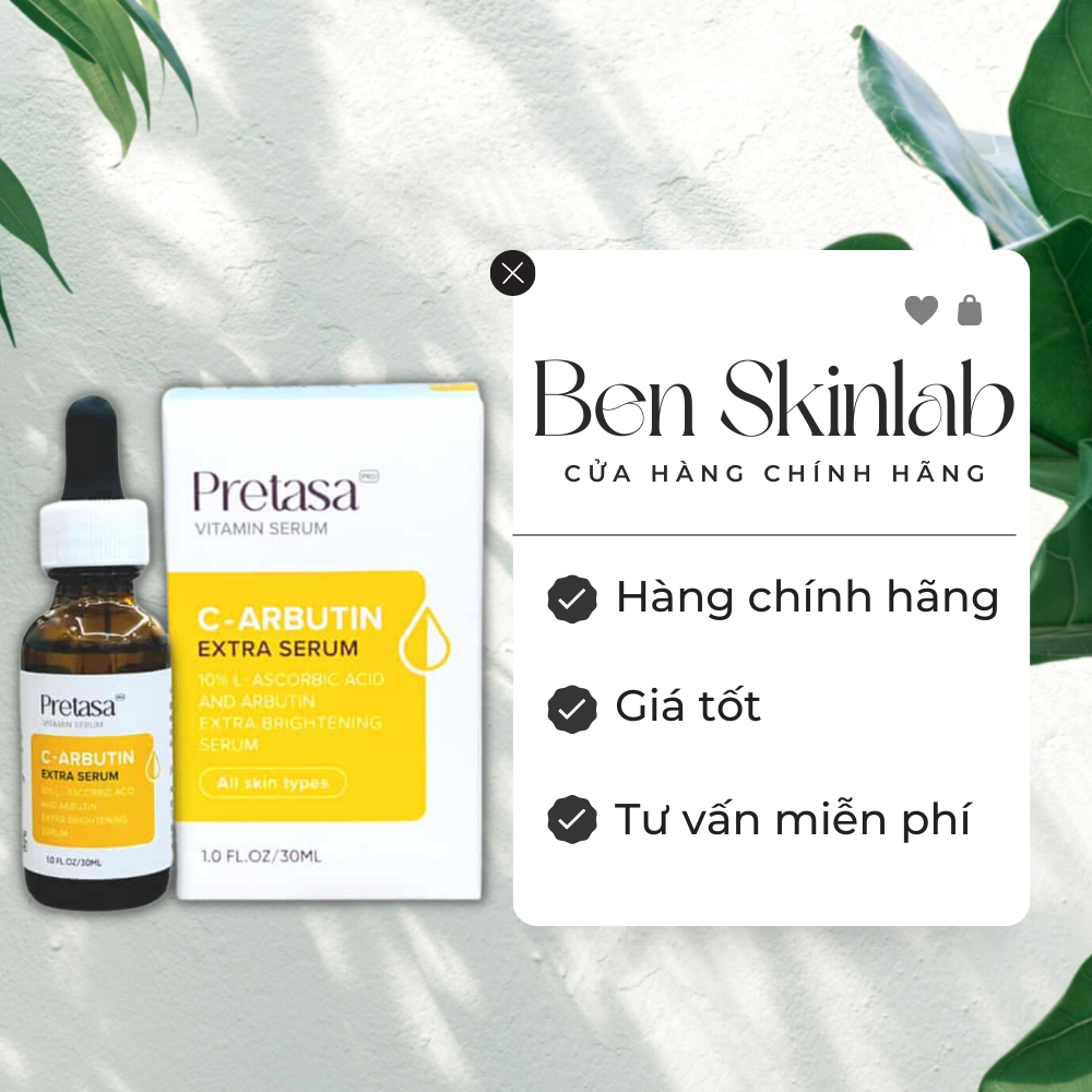 [Hàng công ty] Pretasa Serum C – ARBUTIN Serum làm mờ thâm nám, sáng da - Ben Skinlab