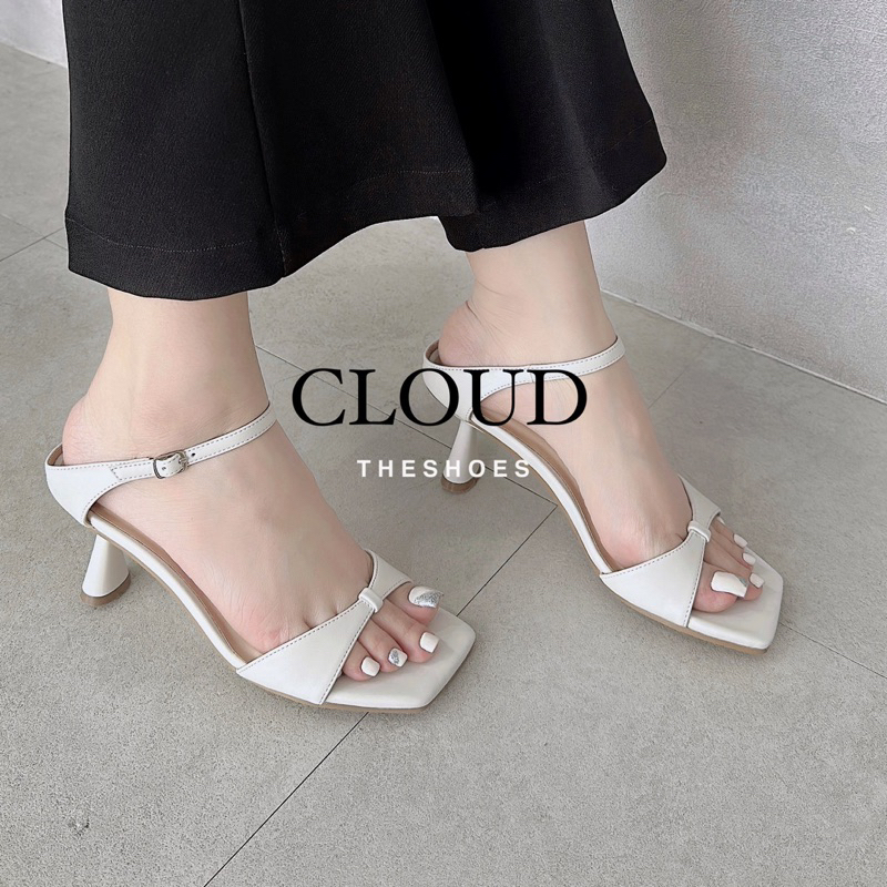 Giày mũi vuông quai bầu 7cm