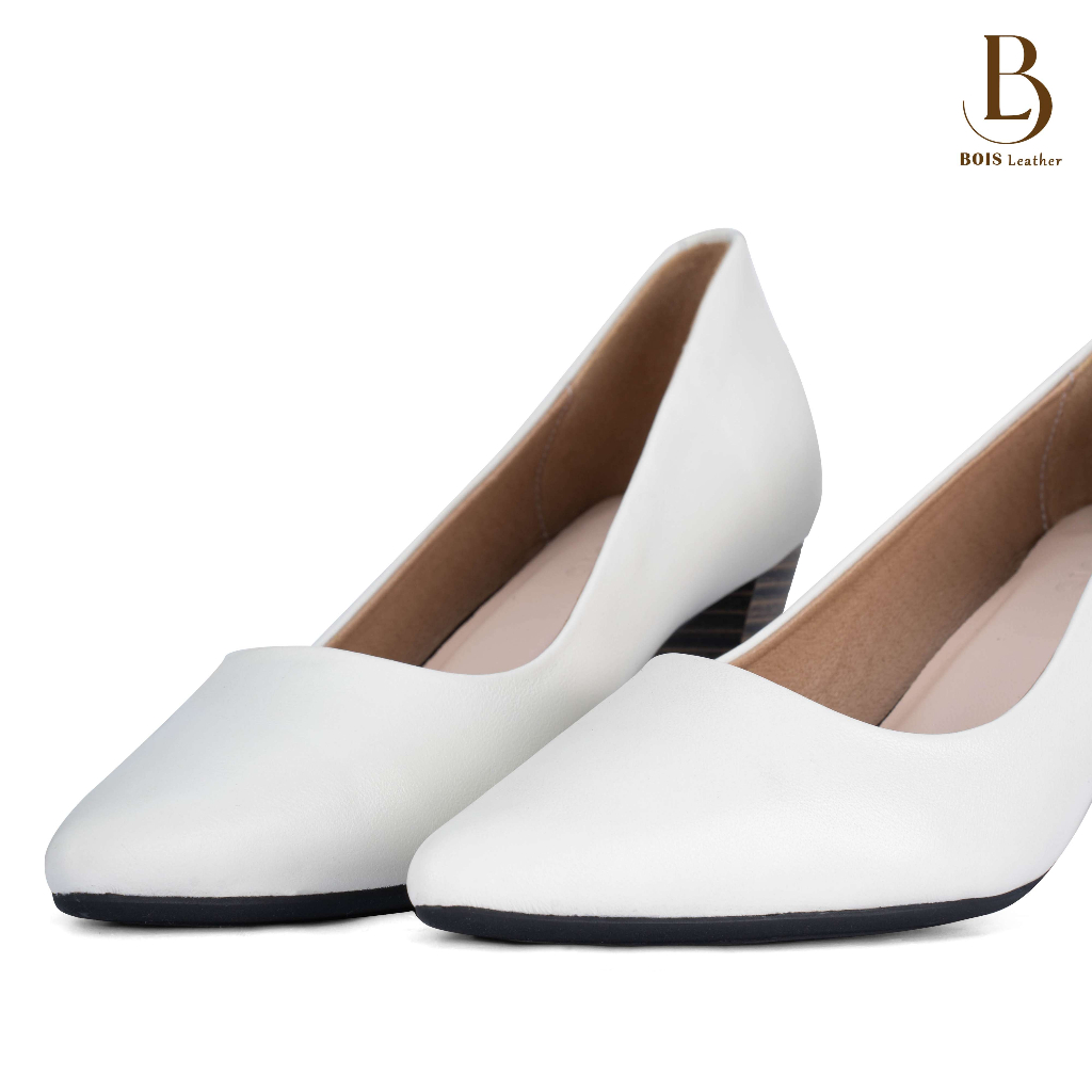 Giày nữ Bois Leather DA THẬT cao cấp gót trụ 5 cm và 7 cm