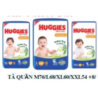 Tã quần Huggies M76/ M70/ L68/ L60/ XL60/ XL52/ XXL54/ XXL48/ XXL28/ XXL36 mẫu mới