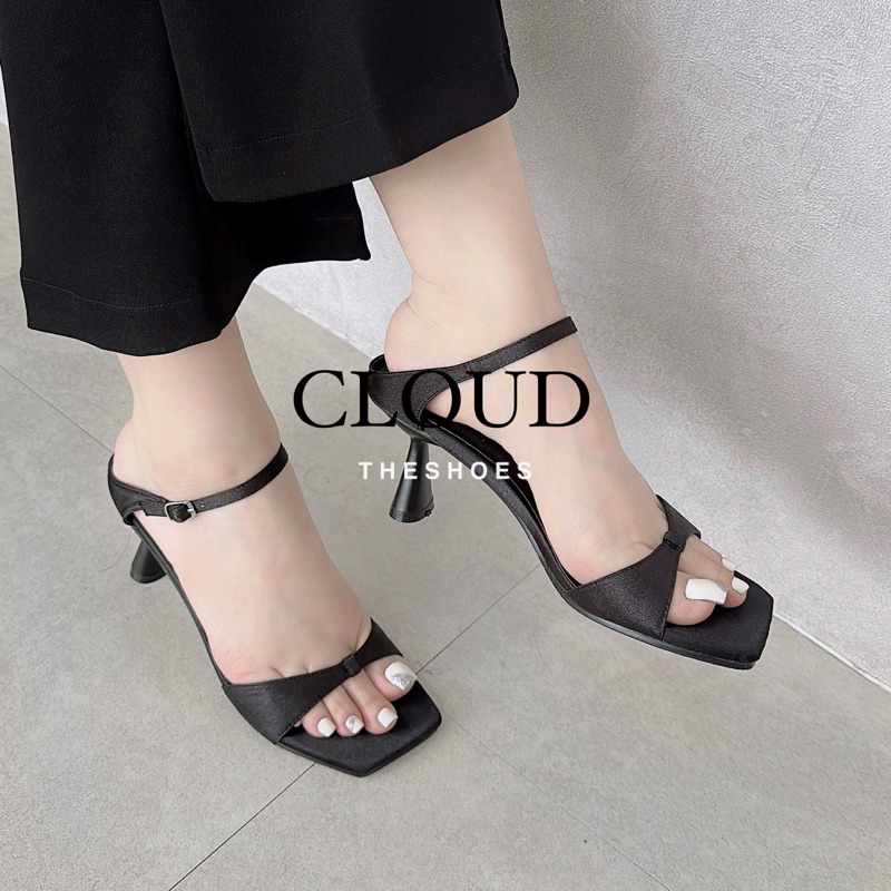 Giày mũi vuông quai bầu 7cm