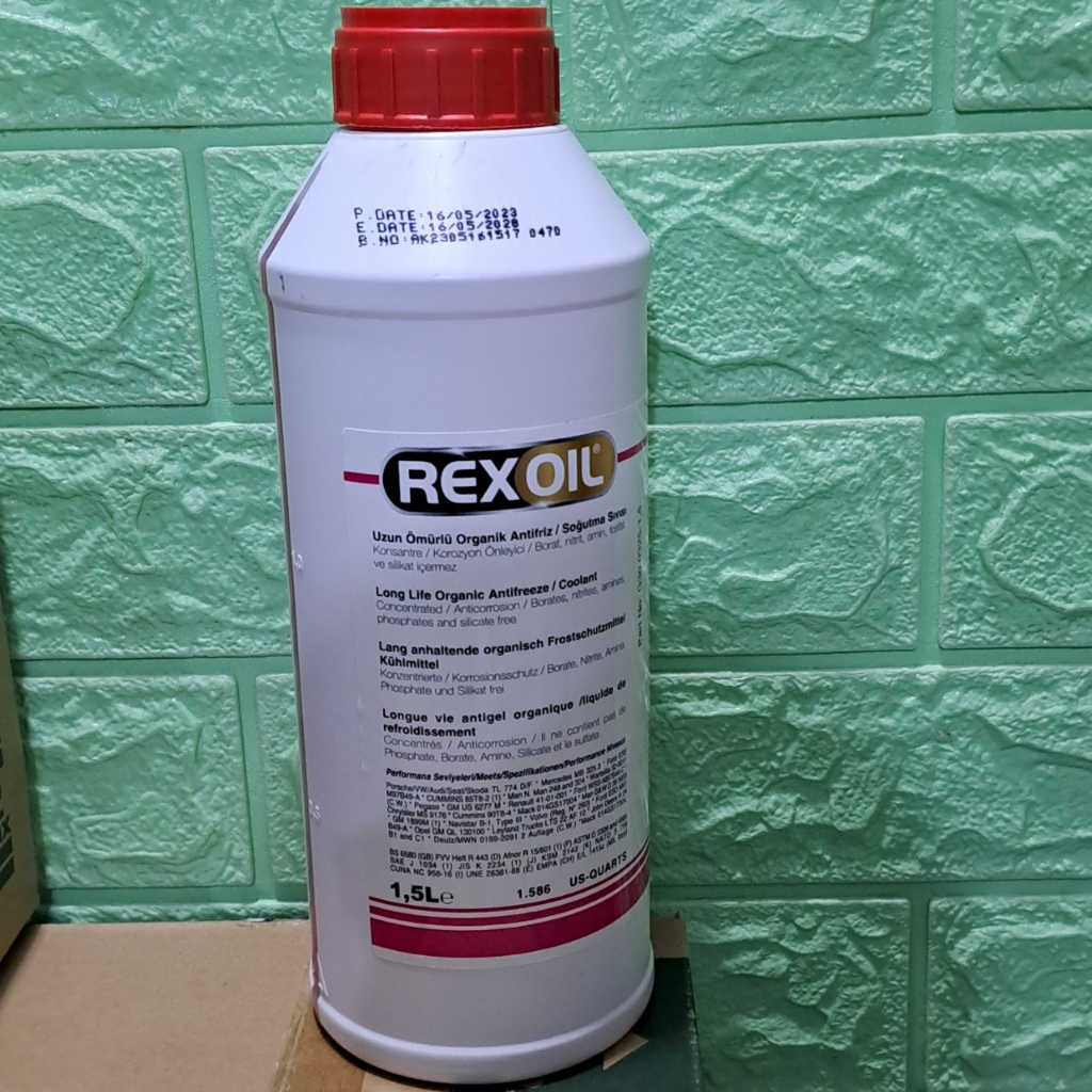 Dung Dịch Làm Mát REXOIL ANTIFREEZE COOLANT 1.5L