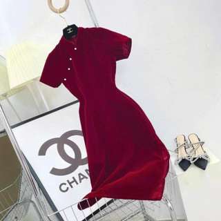 ĐẦM CỔ TÀU ĐÍNH CƯỜM