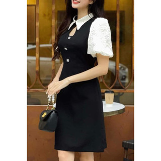ĐẦM A CỔ SƠ MI REN