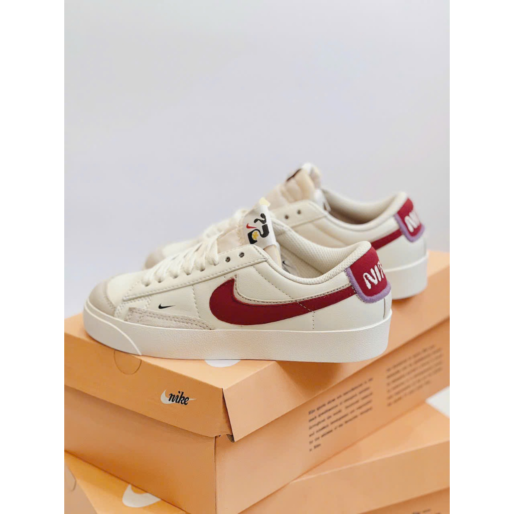 Giày thể thao N.ike Blazer Low ’77 ‘Fitness Red’ vạch đỏ -Full box