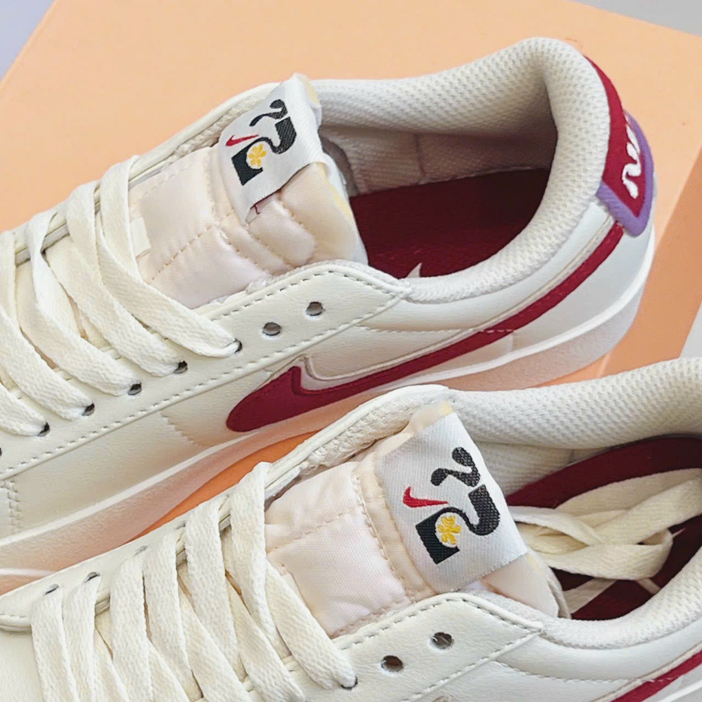 Giày thể thao N.ike Blazer Low ’77 ‘Fitness Red’ vạch đỏ -Full box