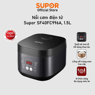 Nồi cơm điện supor sf40fc996a, 1.5l - 8 chức năng cài đặt sẵn