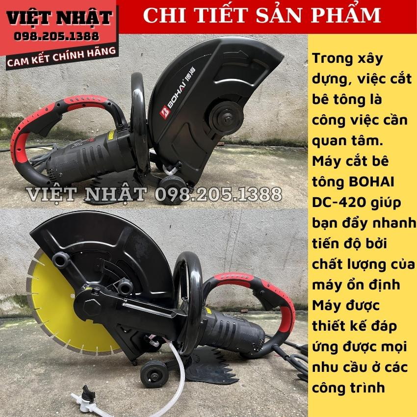 Máy cắt bê tông cao cấp Bohai 420 công suất lớn 3.500W và Bohai 355 công suất 3.200w